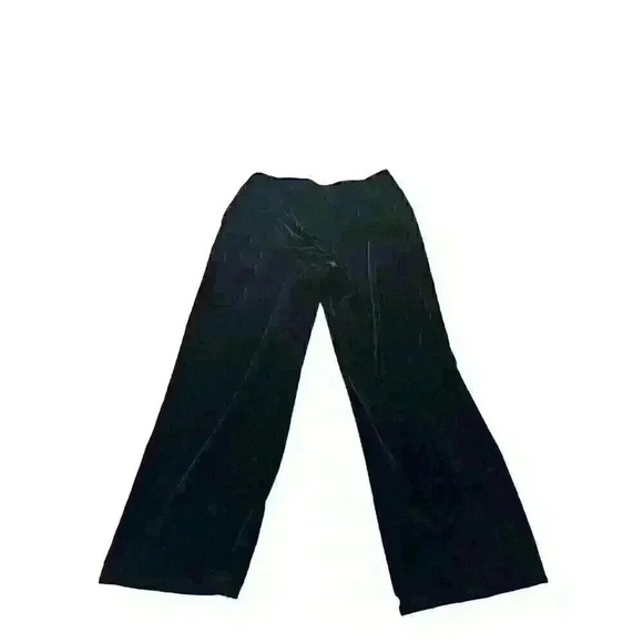 J Jill Wearever Collection Black Velour Stretch Smooth Fit Full Leg Pants Size M - Picture 2 of 6
